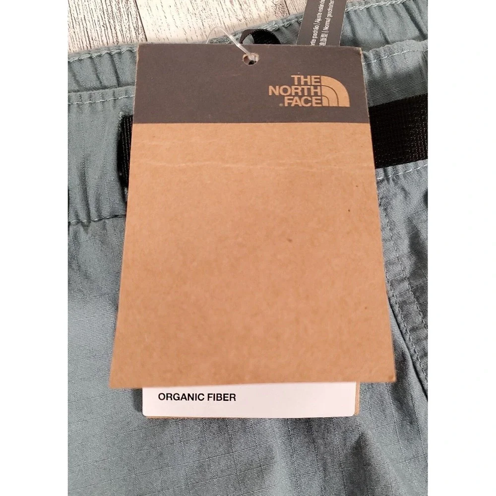 North Face Cargo Shorts Men's 2X Ripstop Belted Goblin Blue Organic Fiber NEW